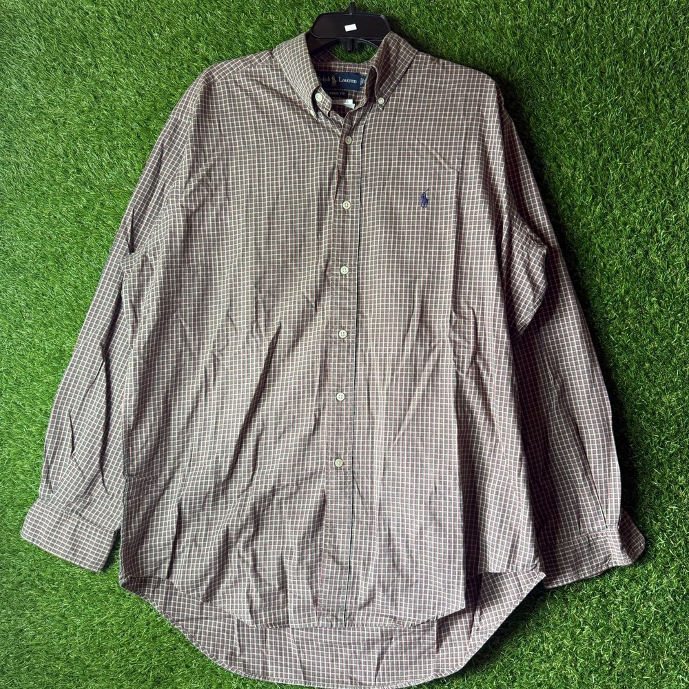 Ralph Lauren Shirt Men's‎ L Classic Fit Long Sleeve Button Down Checkered